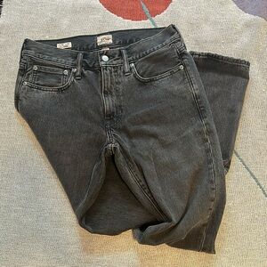Jcrew black slim straight denim jeans